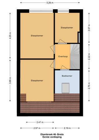 Floor plan - Elzenbroek 46, 4822 XD Breda 